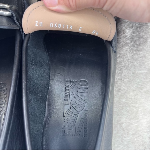 Salvatore Ferragamo Swan Black Leather Loafers - Picture 6 of 10